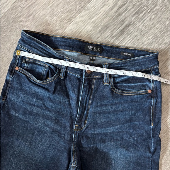 Judy Blue Wide Leg Crop Stretchy Jeans Size 11 - Picture 5 of 7
